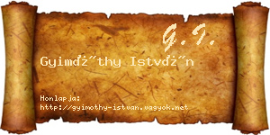 Gyimóthy István névjegykártya